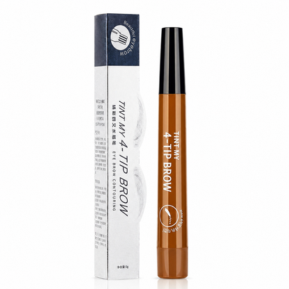 Foxexpro-Four-fork eyebrow pencil, water-resistant and sweat-proof