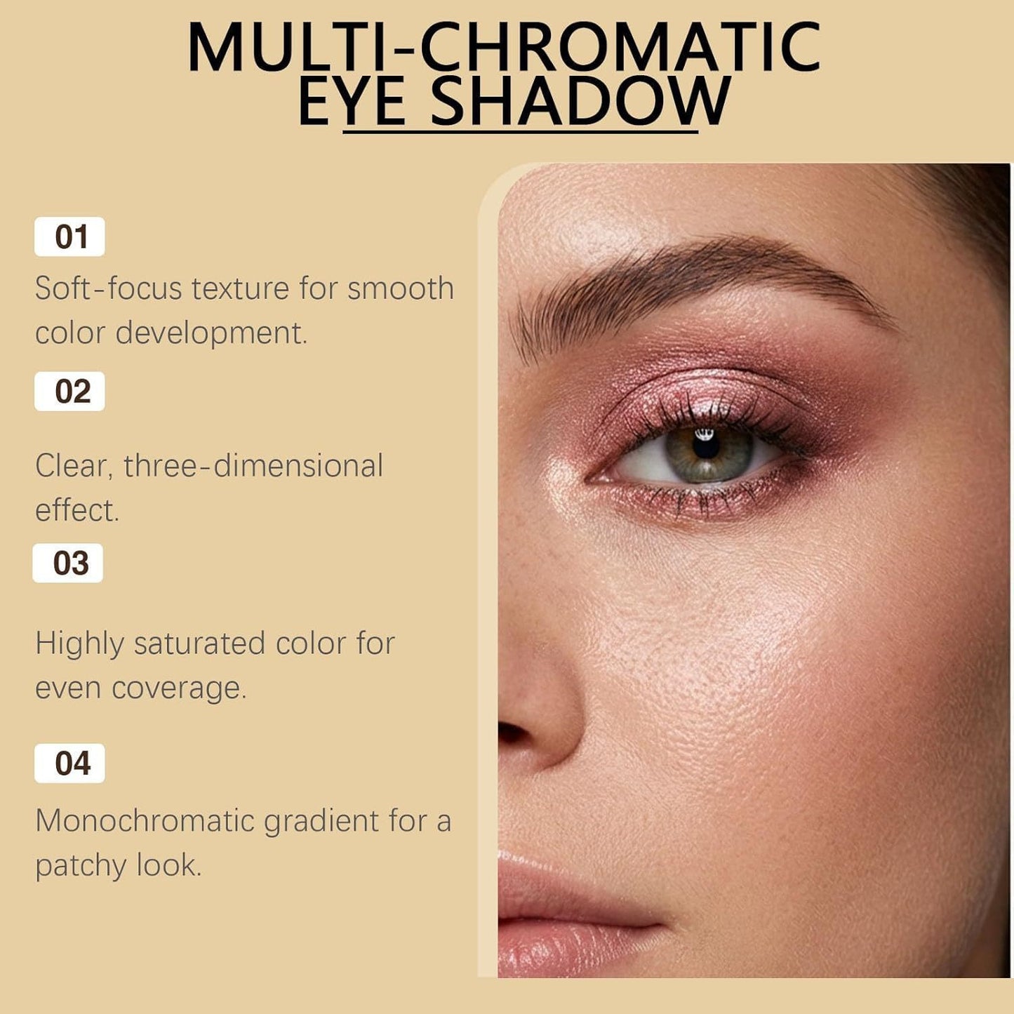 Metal-Reflecting Eyeshadow-easy to carry