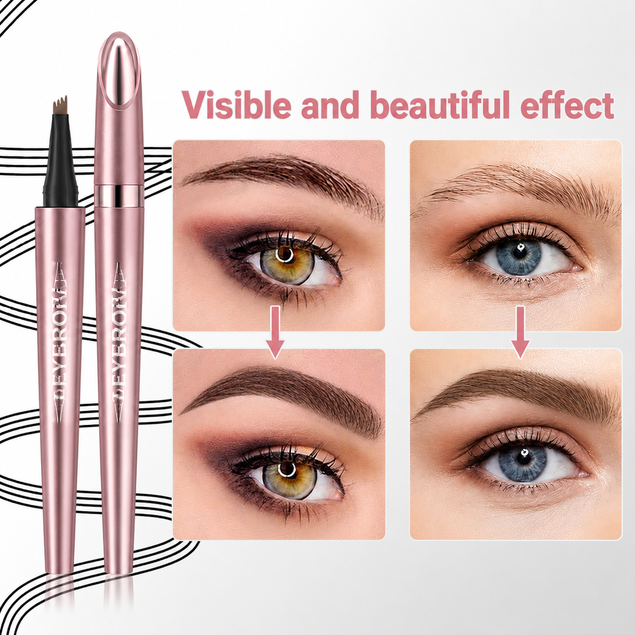 Waterproof Quadruple Eyebrow Pencil Essential for going out