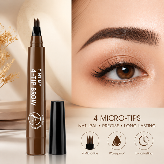 Foxexpro-Four-fork eyebrow pencil, water-resistant and sweat-proof